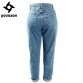 1886 Youaxon Women`s Plus Size High Waist Washed Light Blue True Denim Pants Boyfriend Jean Femme For Women Jeans