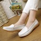 2016 New Women's Genuine Leather shoes Lady flat  Leather Slip on Casual Loafers shoes Red White Black size 35-41 Hot sale shoes