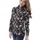 2016 New Women Cotton Blouse Long-sleeve Printed Flowers Shirts Casual Slim Floral Blusas Femininas Camisas Roupas32230104708