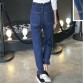 2016 Spring Summer New Plus Size Korean Women Fashion High Waist Denim Ruffles Pants Bottoming Pants Women Jeans32695635891