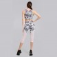 2016 Women Sport Yoga Set Geometric Print Bra+Mesh Spliced Slimming Legging Fitness Running Gym Sportwear Workout Clothes Suit32787214593