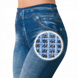 2016 hot selling women's printed slim high elastic jeggings fake jeans girls leggings with 2 pockets causal fasion leggins