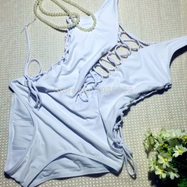 2016 white color Sexy sport beach women's swimwear Multi-band hollow professional ONE PIECE SWIMSUIT  Free shipping D068