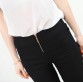 2017 Fashion Brand Leggings Fitness Women Leggins Slim Black Skinny Zipper Pencil Pants with Pocket Black/White32222099229