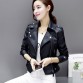 2017 Hot Sale Spring Leather Jackets Women Rivet Zipper Motorcycle Faux Leather Coat Female Paragraph Lapel PU Jacket Hot