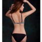 2017 Hot sale Striped Bikini set Black Swimsuit Women Sexy Flower Biquini Bandage Swimwear Swim suit Patchwork Bathing suit32364006210