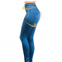 2017 Leggings Jeans for Women Denim Pants with Pocket Slim Jeggings Fitness Plus Size Leggins S-XXL Black/Gray/Blue