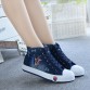 2017 New Arrival Women Shoes Fashion Comfortable denim Casual Women&#39;s Shoes Blue High Top Canvas Shoes Woman Flat with32606802694