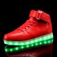 2017 New Couples USB Fluorescent Lamp Shoes Casual High Luminous Shoes for Adults Shoes Women LED Light Flats Shoes Neon Basket32791223572