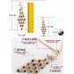 2017 New !! Fashion Fine Jewelry Super Dazzling Gold Color Rhinestone Colorful Peacock Long Necklace & Pendants For Women N-114