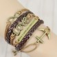 2017 New Infinity Love Leather Love Owl Leaf Charm Handmade Bracelet Bangles Jewelry Friendship Gift Items 2pac/lot