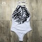 2017 Sexy White Black Leaf Printed Trikini High Cut Bathing Suit Bodysuit Monokini Maternity Swimwear Women One Piece Swimsuit32799503685