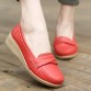 2017 Shoes Woman Genuine Leather Women Shoes Flats 3 Colors Buckle Loafers Slip On Women&#39;s Flat Shoes Moccasins Plus Size 8803W32787705168