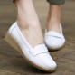 2017 Shoes Woman Genuine Leather Women Shoes Flats 3 Colors Buckle Loafers Slip On Women&#39;s Flat Shoes Moccasins Plus Size 8803W32787705168