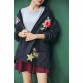 2017 Spring Black Oversized Coat Ethnic Vintage Embroidery Jacket Women Basic Coats Outwear Jaqueta Feminina Chaquetas Mujer32728498629