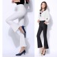 2017 Spring Summer Loose Flare Pants Ladies Black White Split Trousers Women High Waist Pantalon Femme  Plus Size S-4XL Bottomes32801954261