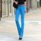 2017 Summer Women Flare Pants Long Skinny Pink Black Candy Colors Flared Pants Trousers Plus Size Bell Bottom Pants For Women2045308062