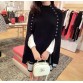2017 autumn winter fashion white Runway black ponchos and capes loose pullovers long knitted wool sweater women christmas coat