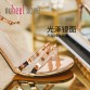 2017nuheel Women Sandals Spring Summer fashion Pumps party High Heels lady Shoes Rose gold silver thin heels high quality