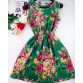 2017 summer autumn new Korean Women casual Bohemian floral leopard sleeveless vest printed beach chiffon dress vestidos WC0344