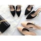 2107 Fashion New Spring Hot Selling Letter Strap Butterfly-knot Women High Heel Nude Shoes Slip On Lady Party Even Pumps Elegant