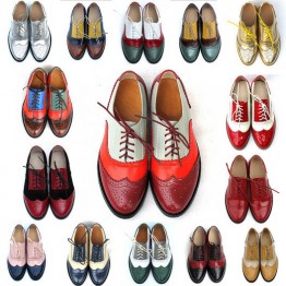 21 Colors New 2016 Women's Genuine Leather Oxfords Vintage Casual Single Shoe Spring Autumn Women Oxford Shoes