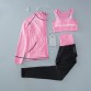 3 Pcs Women Quick Drying Absorb Sweat Yoga Sets Fitness Clothing Gym Sports Running Slim Leggings+Tops Sport Suit for Female32785499503