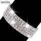 5/8 Rows Vintage Luxury Exquisite Rhinestone Shining Silver Elastic Bracelet Woman Jewelry 2017 New Fashion Crystal Bracelets