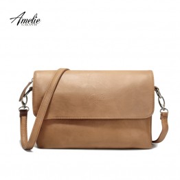 AMELIE GALANTI brand crossbody bag casual flap pu solid soft zipper cover versatile single high quality cotton famous designer