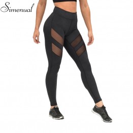 Athleisure harajuku leggings for women mesh splice fitness slim black legging pants plus size sportswear clothes 2017 leggins