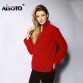 Autumn Women Fashion Sweatshirt Long sleeves turndown collar Pullover Solid Color Tops Elegant Vintage Loose Zipper Sweatshirts32802993075