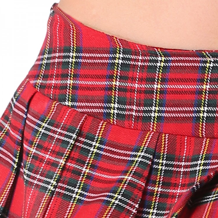 Avidlove Sexy Pleated Mini Skirt Schoolgirls Cosplay Skirts Women Sleepwear Plaid Super Mini