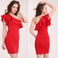 BEFORW Sexy Women Dress Dresses Sexy Shoulder Flouncing Package Hip Slim Solid Color Fashion Sexy Casual Dress Dresses