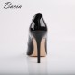 Bacia Genuine Leather shoes Summer Black High Heels Women Classic 9.5cm Thin Heel Pointed Toe Pumps Fashion Party Shoes VB00132689188821