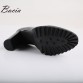 Bacia Genuine Leather shoes Women Round Head Pumps Sapato feminino High Heels Patent Leather Fashion Black Payty Shoe 2016 VA010