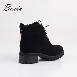 Bacia Sheep Suede Women's Shoes Wool Fur Plush Winter Boots High Quality Genuine Leather Footwear Ankle Boots Russion Size VE001