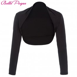 Belle Poque Long Sleeve Women Jacket 2017 Fashion Shrug Black Bolero Casaco Slim Cropped Tops Plus Size Ladies Coats Outerwear