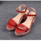 Black Wedges Sandals Sexy Women Shoes High Heels Platform Sandals Shoes For Women 7CM High Heels Peep Toe Wedge Sandals FS-006932688823051