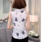 Blusas Femininas 2016 New Fashion Summer Chiffon Blouse Women Printed Sleeveless Blouse Floral Print Blouses Shirts Office Shirt32672680083