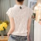 Blusas Femininas 2016 Summer Women Fashion Plus Size Crochet Hollow out Lace Blouse Short Sleeve White Black Slim Tops Shirts32678108106
