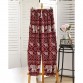 Bohemian Floral Elephant Print Pants for women 2017 Summer Beach Chiffon Trousers Elastic Waist Drawstring Loose Bottoms femme