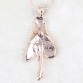 Bonsny angel Fairy necklace opal pendant figure cat eye crystal chain new 2017 zinc alloy girl women fashion jewelry accessories