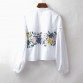 CT296 Spring Fashion Flower Embroidery Cotton White Blouse Women Full Sleeve Batwing Style Short korean Stylish Womens Blouses32795784703