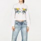 CT296 Spring Fashion Flower Embroidery Cotton White Blouse Women Full Sleeve Batwing Style Short korean Stylish Womens Blouses
