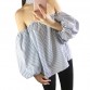 Casual Striped Blouses &amp; Shirts Women Lantern Sleeve Shirts Outerwear Blouse Women Tops Ladies Clothing Camisa Feminina CS1B32808107774