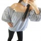Casual Striped Blouses &amp; Shirts Women Lantern Sleeve Shirts Outerwear Blouse Women Tops Ladies Clothing Camisa Feminina CS1B32808107774