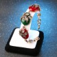 Charm Boho Bracelets Vintage Jewelry Colorful Resin Tibetan Alloy Color Gold Flowers Love Bracelet For Women 2017 New