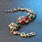 Charm Boho Bracelets Vintage Jewelry Colorful Resin Tibetan Alloy Color Gold Flowers Love Bracelet For Women 2017 New