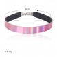 Chic Necklaces Fashion Fluorescent Rainbow Luminous Pu Leather Choker Necklace For Women Jewelry Wholesale Hot Sale 2017 
