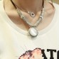 Collares 2017 Fashion Opal Statement Necklaces & Pendants Women Vintage Accessories Collier Femme Leather Jewelry Bijoux Colar